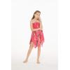 imageGirl Gypsy Uneven Bottom Hawaiian Luau Dress in Pretty TropicalPretty Tropical Hot Pink