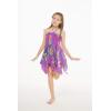 imageGirl Gypsy Uneven Bottom Hawaiian Luau Dress in Pretty TropicalPretty Tropical Purple