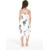 imageGirl Gypsy Uneven Bottom Hawaiian Luau Dress in Pretty TropicalPretty Tropical White