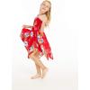 imageGirl Gypsy Uneven Bottom Hawaiian Luau Dress in Red Hibiscus Size 8