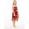 imageGirl Gypsy Uneven Bottom Hawaiian Luau Dress in Red Sunset Size 8