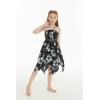 imageGirl Gypsy Uneven Bottom Hawaiian Luau Dress in Sandy BeachMidnight Bloom