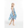 imageGirl Gypsy Uneven Bottom Hawaiian Luau Dress in Sandy BeachSimply Blue Leaves