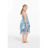 imageGirl Gypsy Uneven Bottom Hawaiian Luau Dress in Sandy BeachSimply Blue Leaves