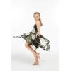 imageGirl Gypsy Uneven Bottom Hawaiian Luau Dress in Wispy Cereus BlackWispy Cereus Black