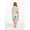 imageGirl Gypsy Uneven Bottom Hawaiian Luau Dress in Wispy Cereus BlackWispy Cereus Light Blue