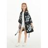 imageGirl Hawaiian Beach Luau Wrap Kimono Dress in Day Dream BloomBlack