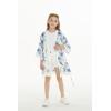 imageGirl Hawaiian Beach Luau Wrap Kimono Dress in Day Dream BloomWhite