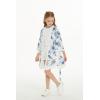 imageGirl Hawaiian Beach Luau Wrap Kimono Dress in Day Dream BloomWhite