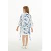 imageGirl Hawaiian Beach Luau Wrap Kimono Dress in Day Dream BloomWhite