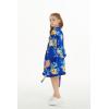 imageGirl Hawaiian Beach Luau Wrap Kimono Dress in Hibiscus BlueBlue