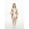 imageGirl Hawaiian Beach Luau Wrap Kimono Dress in Rafelsia CreamCream