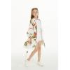 imageGirl Hawaiian Beach Luau Wrap Kimono Dress in Rafelsia CreamCream