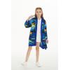 imageGirl Hawaiian Beach Luau Wrap Kimono Dress in Sunset Neon PastelBlue