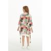imageGirl Hawaiian Beach Luau Wrap Kimono Dress in Sunset Neon PastelPink