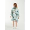 imageGirl Hawaiian Beach Luau Wrap Kimono Dress in Wispy Cereus Light BlueBlue