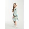 imageGirl Hawaiian Beach Luau Wrap Kimono Dress in Wispy Cereus Light BlueBlue