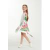 imageGirl Hawaiian Beach Luau Wrap Kimono Dress in Wispy Cereus Light BlueWhite