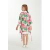 imageGirl Hawaiian Beach Luau Wrap Kimono Dress in Wispy Cereus Light BlueWhite