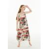 imageGirl Hawaiian Maxi Tiered Dress in SunsetNeon Sunset