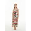 imageGirl Hawaiian Maxi Tiered Dress in SunsetNeon Sunset