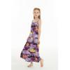 imageGirl Hawaiian Maxi Tiered Dress in SunsetSunset Purple