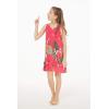 imageGirl Hawaiian Tank Ruffle Edge Dress in Pretty TropicalPretty Tropical in Hot Pink