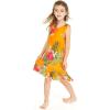 imageGirl Hawaiian Tank Ruffle Edge Dress in Pretty TropicalPretty Tropical in Orange