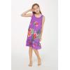 imageGirl Hawaiian Tank Ruffle Edge Dress in Pretty TropicalPretty Tropical in Purple