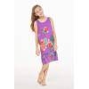 imageGirl Hawaiian Tank Ruffle Edge Dress in Pretty TropicalPretty Tropical in Purple