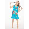 imageGirl Hawaiian Tank Ruffle Edge Dress in Pretty TropicalPretty Tropical in Turquoise
