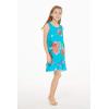 imageGirl Hawaiian Tank Ruffle Edge Dress in Pretty TropicalPretty Tropical in Turquoise
