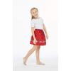 imageGirl Print Skirt with Elastic Waist in Christmas Red with FloralChristmas Red With Floral