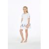 imageGirl Print Skirt with Elastic Waist in Diamond Head with Palms in NavyDiamond Head Palms Beach in White