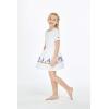 imageGirl Print Skirt with Elastic Waist in Diamond Head with Palms in NavyDiamond Head Palms Beach in White