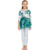 imageMatching Boy and Girl Siblings Hawaiian Luau Tutu Top and TShirt in Mint ForestMint Forest Green Tutu