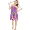 imageGirl Gypsy Uneven Bottom Hawaiian Luau Dress in Pretty TropicalPretty Tropical Purple