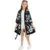 imageGirl Hawaiian Beach Luau Wrap Kimono Dress in Day Dream BloomBlack