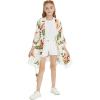 imageGirl Hawaiian Beach Luau Wrap Kimono Dress in Rafelsia CreamCream