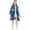 imageGirl Hawaiian Beach Luau Wrap Kimono Dress in Sunset Neon PastelBlue
