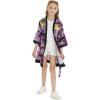 imageGirl Hawaiian Beach Luau Wrap Kimono Dress in Sunset Neon PastelPurple