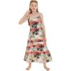 imageGirl Hawaiian Maxi Tiered Dress in SunsetNeon Sunset