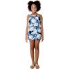 imageGirl Hawaiian Ruffle Top Jumpsuit Romper in Pacific Palm CreamPacific Palm Navy