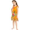 imageGirl Hawaiian Tank Ruffle Edge Dress in Pretty TropicalPretty Tropical in Orange