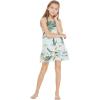 imageGirl Hawaiian Tank Ruffle Edge Dress in Wispy CereusWispy Cereus in Light Blue