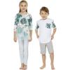 imageMatching Boy and Girl Siblings Hawaiian Luau Tutu Top and TShirt in Mint ForestMint Forest Light Green Tutu