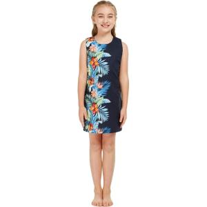 imageGirl Hawaiian Tank Dress in Orchid Paradise NavyOrchid Paradise Navy