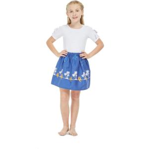 imageGirl Print Skirt with Elastic Waist in Diamond Head with Palms in NavyDiamond Head Palms Beach in Navy