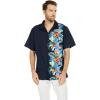 imageCouple Matching Hawaiian Luau Men and Women Shirts in Orchid Paradise NavyNavy