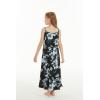 imageGirl Hawaiian Maxi Tiered Dress in Day Dream BloomMidnight Bloom